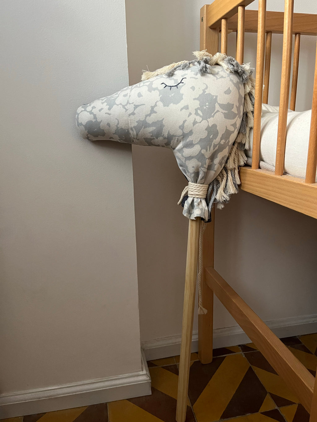 סוס בד על מקל - כחולים