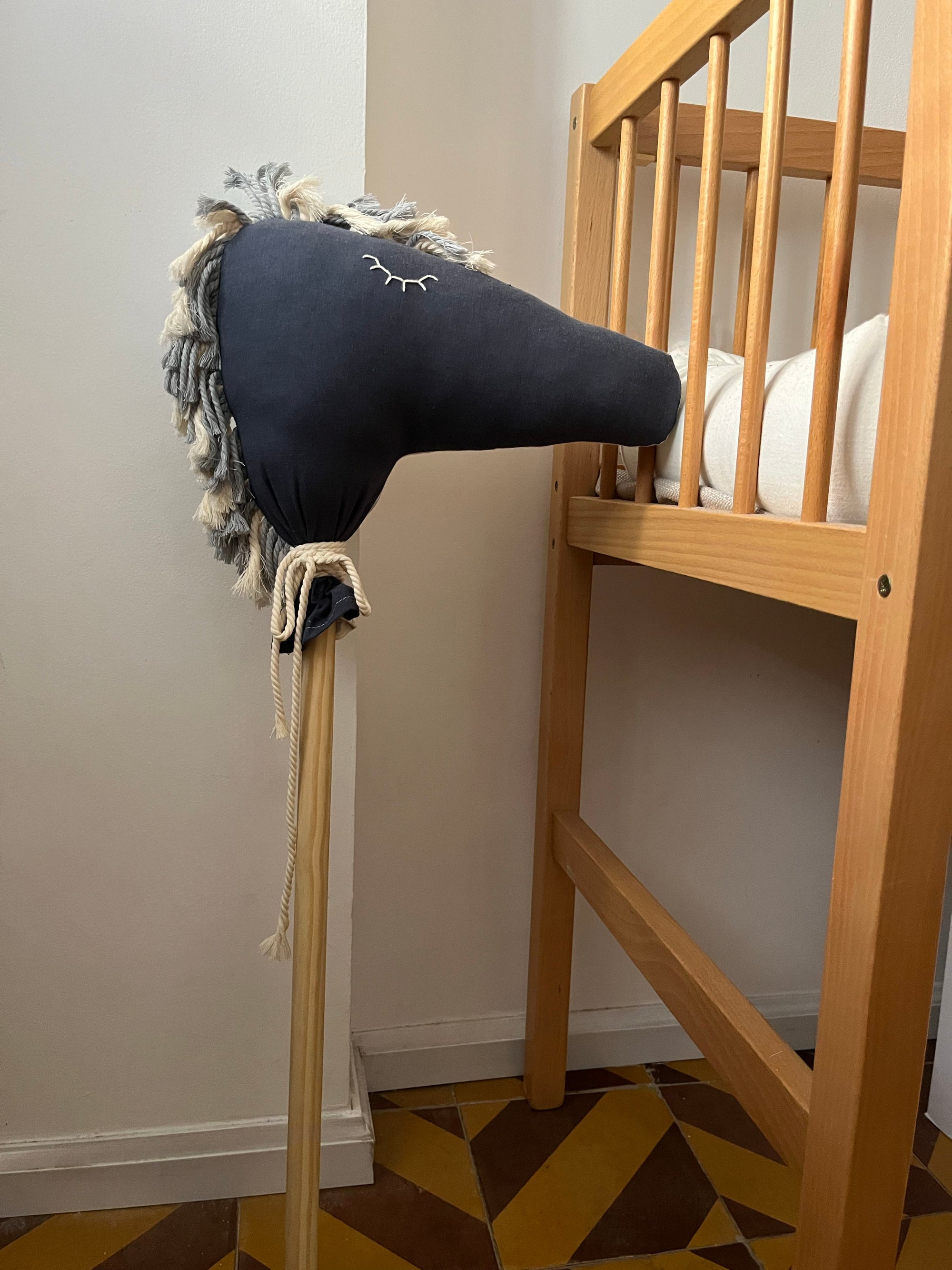 סוס בד על מקל - כחולים